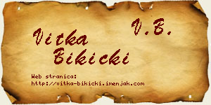Vitka Bikicki vizit kartica